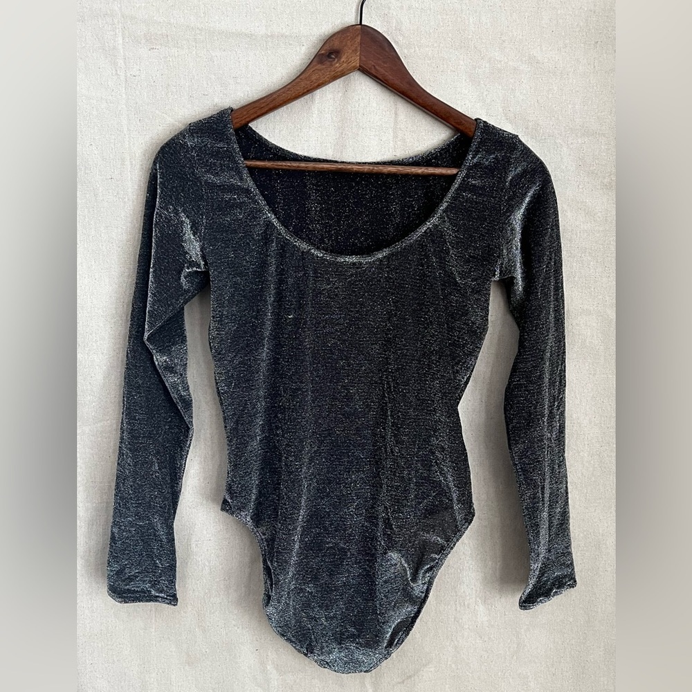 Vintage Anne Klein Metallic Bodysuit Size 10 - Picture 4 of 5